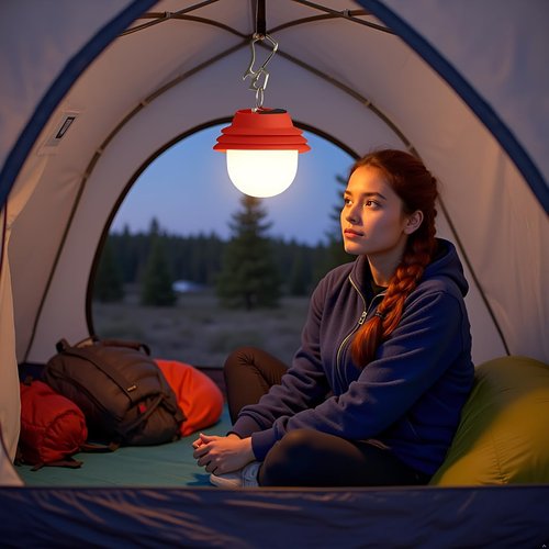 Mr.Go Portable LED Camping Light – Rechargeable Waterproof Outdoor Lantern with 7 Light Modes & Carabiner Clip for Hiking, Tent, Emergency & Backpacking