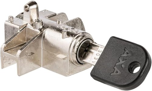 AXA Bosch 2 Tube Battery Pack Lock - Silver, N/A