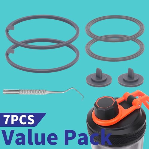 YINORD Gasket Replacement for VOLTRX Electric Protein Shaker Bottle, Shaker Bottle Gasket Silicone Sealing Ring Seal Parts Replacement,Compatible with VOLTRX USB Rechargeable Mixer Cup (7)