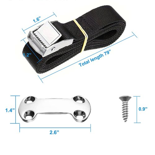 Universal Cooler Tie-Down Strap Kit - Cam Buckle Lashing Straps Compatible with YETI & RTIC Coolers