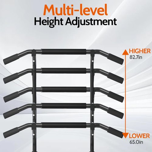 Power Tower Pull Up Dip Stander, Height Adjustable Multi-functional Home Strength Training Gym Equipment, Easy to Install, Durable Home Gym Equipment (black)