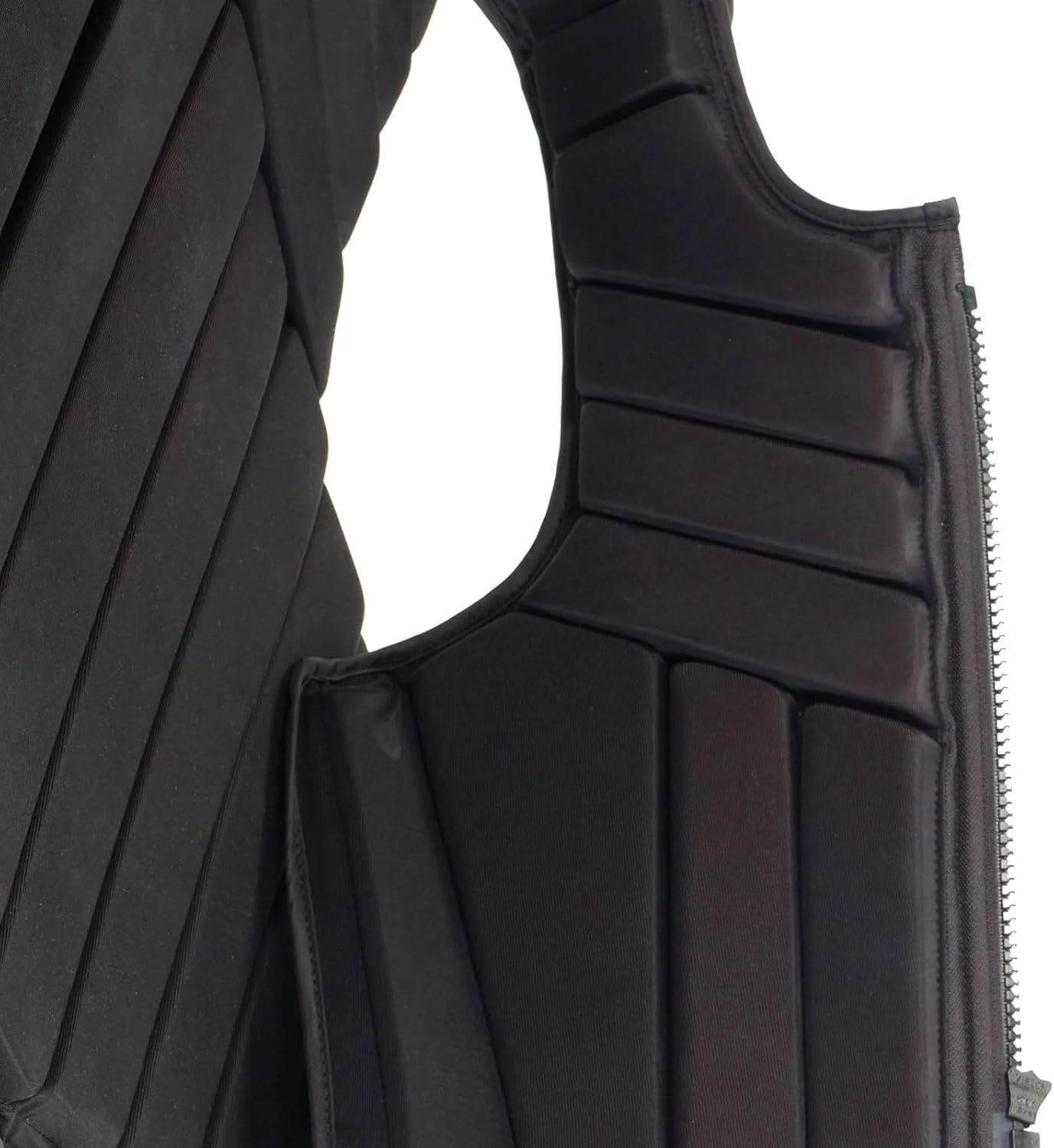 Ovation Adults' ComfortFlex Body Protector | Durable Comfortable Adjustable Safety Reflective Piping Equestrian Riding Vest, Black
