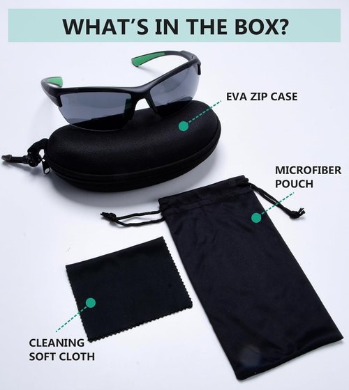 Eyekepper TR90 Frame Bifocal Sports Sunglasses Baseball Running Fishing Driving Golf Softball Hiking Sunshine Readers