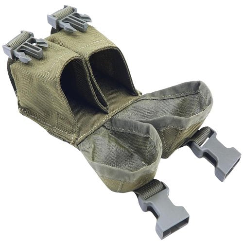 BSGB Double Frag Grenade Pouch Tactical Pouches Molle Attachment Molle EDC Tool Bags for Hunting Shooting Airsoft (Army Green)