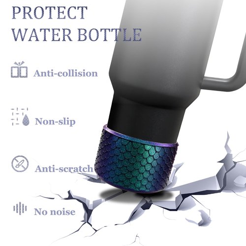 CEDIDJAC Silicone Boot for Hydroflask 12-24 Oz, IceFlow 20-30 Oz, Owala Tumbler 40 oz - Bottom Protector for Stanley Cup Accessories (Jungle Green)