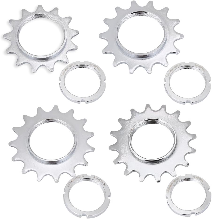 Single Speed Freewheel, High Strength Steel Sprocket Freewheel Parts for Fixed Gear 13/14/15/16T(14T) Fixed Gear Cog Single Speed Chain Single Speed Cog 14T 14T