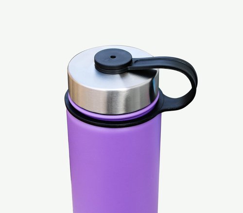 Lid for Wide Mouth Sport Water Bottle, Fit Hydro Flask, Simple Modren, Replacement Stainless Steel Flat Cap