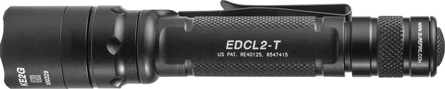 SureFire EDCL2-T 1200 Lumen Tactical EDC Flashlight Bundle with 12 Extra Surefire CR123 Batteries and 3 Lightjunction Battery Cases