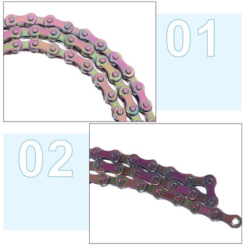 Toddmomy Bicycle Mountain Single Speed Chain High-Speed Cycling Chain for Road Mountain Racing Cycling