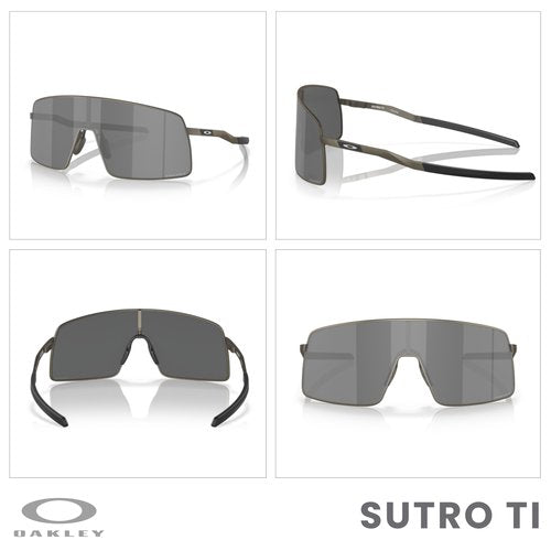 OAKLEY Sutro TI OO6013 601301 36MM Matte Gunmetal/Prizm Black Shield Sunglasses for Men+ Bundle Accessory Leash Kit, Microfiber Pouch
