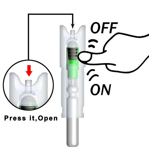 Linpeng 6PCS Crossbow Lighted Nocks for Bolts with .285”/.297”/.300”/.305” Bushings with ON/Off Switch LED Arrow Nocks (Green)