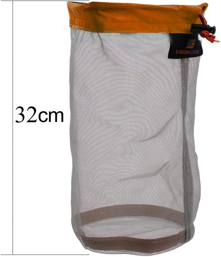 Ultra Light Stuff Sacks Nylon Mesh Drawstring Storage Bag S M L XL XXL for Camping Travel Hiking Outdoor Sports