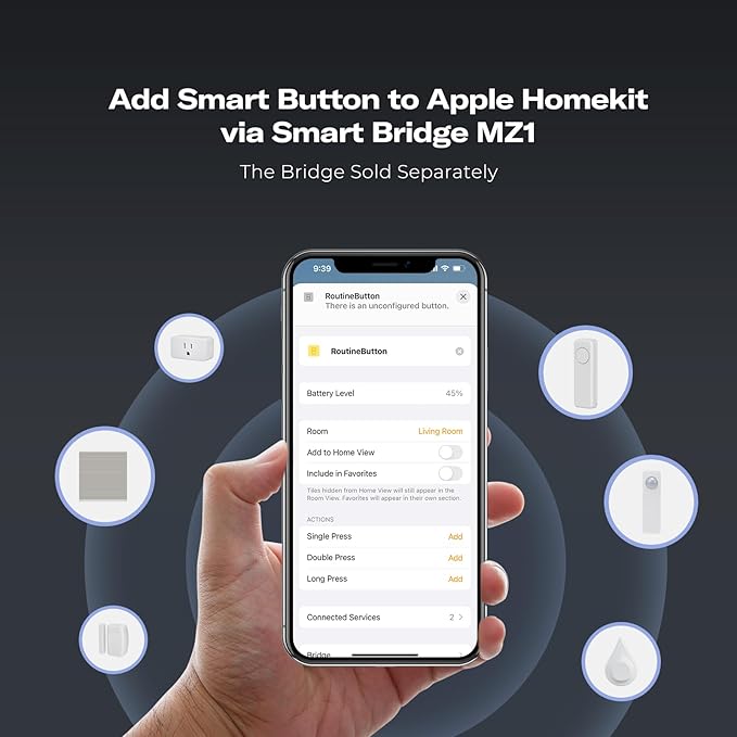 THIRDREALITY ZigBee Smart Button Blue, 3-Way Remote Control, Require Zigbee hub, Work with SmartThings, Aeotec, Hubitat, Home Assistant, Third Reality Hub, Battery Included.