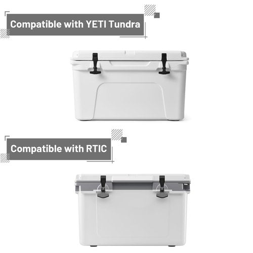Omoojee Cooler Beverage Holder, Cooler Cup Holder Compatible with YETI Tundra Coolers, Compatible with RTIC Coolers, Cooler Accessory, Medium, Black