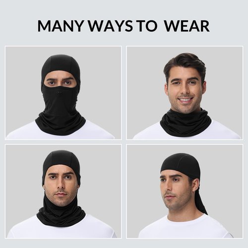 baleaf Balaclava Ski Face Mask for Men Women Sheisty Mask UV Sun Protection Black Full Face Cover for Motorcycle Cycling Work