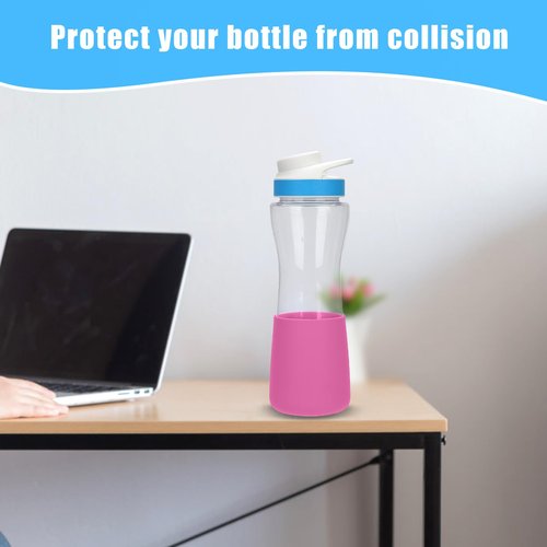 PEUTIER Bottom Sleeve for Cirkul 22OZ Plastic Bottle, Silicone Boot Protector, Prevent Collision (Pink)