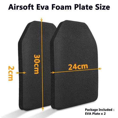 Hehyxade Tactical Foam SAPI Plates 2Pcs, Lightweight Inner Liner Foam Plates Sturdy Dummy Plates Absorb Impact EVA Pads Fit for Tactical Vest Plate Carrier