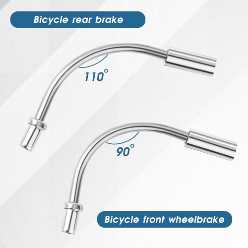 Bike V Brake Noodle Cable Guide Pipe 8Pcs Brake Noodle Cable Guide Pipe and End Caps Accessories with Rubber Boots for Mountain and Road Bicycle