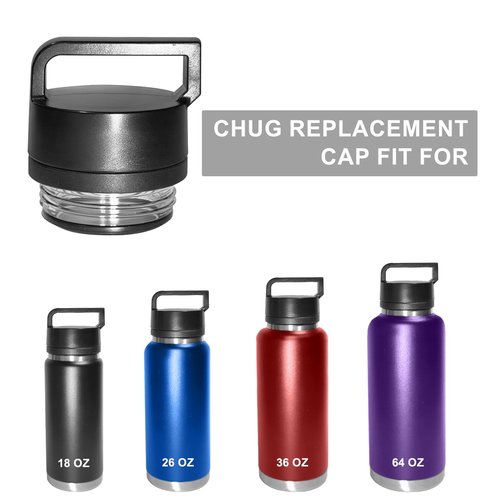 HiMoliwa Yeti Water Bottle Chug Cap Replacement, Yeti Rambler Lids Replacement, Yeti Rambler Chug Cap Compatible with Yeti Water Bottles18/26/36/46/64 OZ, Yeti Chug Cap, Dishwasher Safe(1 Pack)
