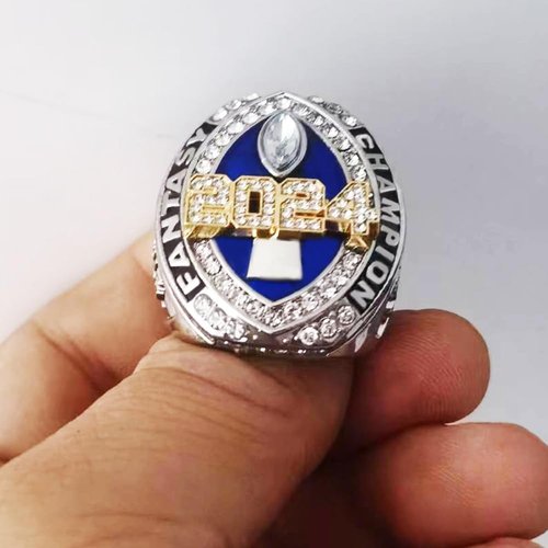 guancrown Fantasy Football Championship Ring 2024 Award Prize Sports Winner FFL Champion Ring (one, Size 11)