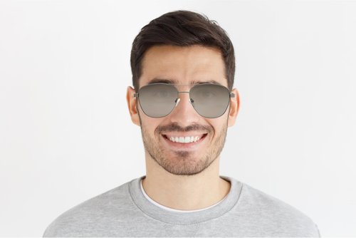 KIRKLAND Unisex Aviator KS17 M50 Satin Gunmetal Smoke Grey Polarized Sunglasses