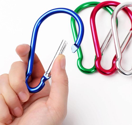 5Pcs Carabiner Clip 4 inch Aluminum Carabiner Clip Big Spring Snap Key Chain Hook Caribeaner for Durable Carabeaner Keychain Clip Great for Keychains and Gear Organization Accessory Outdoor