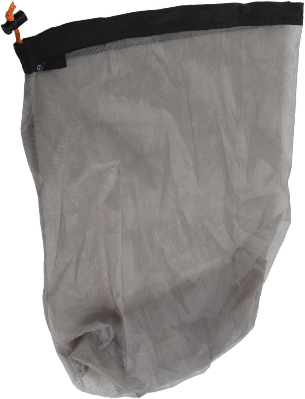 Mesh Stuff Sack Light Weight Nylon Mesh Drawstring Storage Bag for Travelling Hiking Camping Stuff Storage(Orange M)