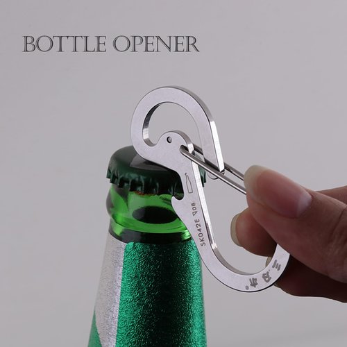 Sanrenmu Key Holder Quick Release Carabiner Keychain Clip Key Fob Keychain Hook with Stainless Steel Keyring for Men Dad
