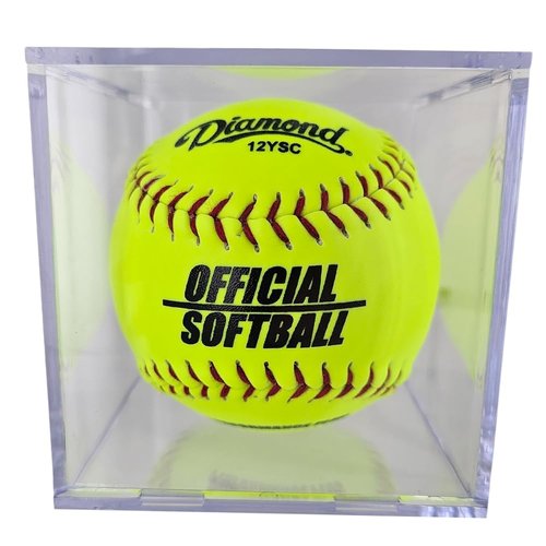 Collectible Supplies Softball Display Case | Acrylic Softball Cube | Clear Viewing Display Case to Protect Your Collection | Protection & Elegant Design Cube Storage (1 Cube)