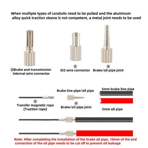 FLY_H Bicycle Internal Cable Routing Tool Kit,Bicycle Carbon Fiber Frame, Bike Di2 Wires Frame Internal Threading Tool, Brake Cable Hose Cable Routing Kit Wire Tube Magnet Lead,Storage Accessories
