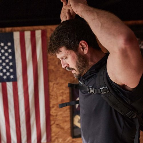 GORUCK Rucksack Training Sternum Strap - Adjustable Front Backpack Chest Belt w/Quick Release Military Grade Buckle for Secure Fit & Enhanced Stability, 17in x 7.5in, Redesign for Heavy Loads, Black