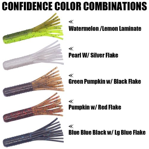 Tube-Baits-for-Bass-Fishing-Lures-Soft-Plastic-Bait-Worm-Tube Jigs Kit with Smallmouth Large Mouth Bass Lake Trout (3.5 inch Tube Baits 32 pc. Kit)