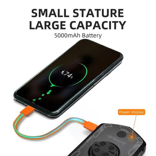 CYCLAMI Bike Light Compatible with Garmin Bike Computer, 220° Wide-Angle for Being Seen, 5000mAh Aluminum Daylight Compact Flashing-Light with 4 Modes, IPX6 Waterproof, Type-C Front Bicycle Light