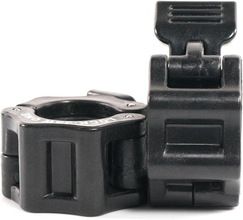 Lock-Jaw Barbell Collars - 1 Inch, Durable Black Pair for Secure Weight Lifting