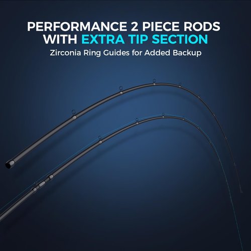KastKing Verus Performance Spinning & Casting Fishing Rod with Extra Tip, Lightweight KastFlex IM6 Graphite, FazLite Rings Guides, EVA Grip, PTS Power Transition System, Cast, 6'6", M