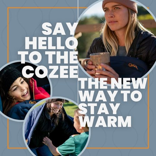 Cozee Battery Powered Heated Blanket | Urgent Watch The How to Video Before Buying | Stadium Blanket | Indoor/Outdoor | 60"x60" | Camping | RV | Car | Air Travel | Emergency Kit
