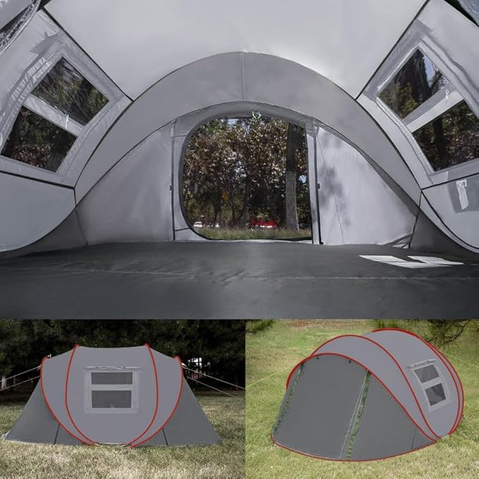 Instant Pop Up Camping Tent, 5-6 Person Tents,Automatic Set Up Tent in 3 Seconds,Waterproof Sunshade Family Tent,Portable Lightweight Dome Tent for Outdoor Camping,Hiking,Travel & Beach
