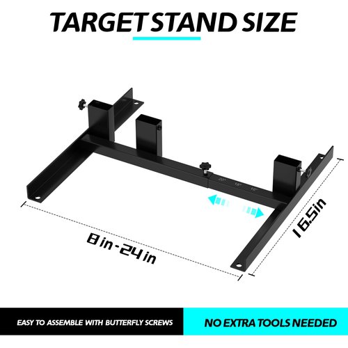 Urban Deco Shooting Target Stand with Wooden Board - for Paper Target Sheet Archery Cardboard Targets,Target Holder for Shooting with Adjustable Base - H Shape - USPSA/IPSC - IDPA Practice, 2 Pack