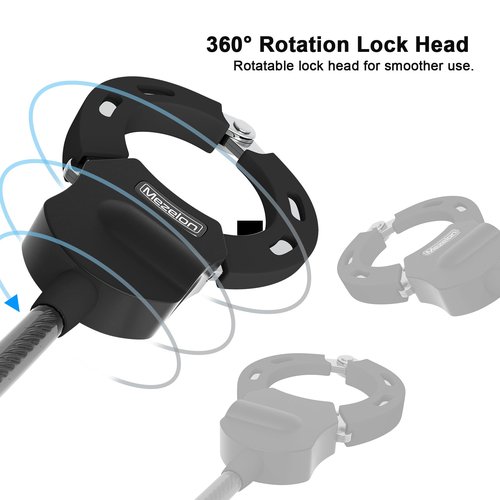 Mezelon Electric Scooter Lock, 100cm/13.5mm Heavy Duty Bike Cable Lock and Keys, Bicycle Lock, Scooter Locks Anti Theft for Scooter, Bicycle, E-Bike, Stroller and Motorcycle