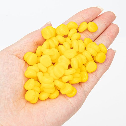 Syosisny 500pcs Floating Fishing Lures - Soft TPR Artificial Baits with Real Corn Scent, Yellow Elastic Fake Corn Baits for Carp, Catfish, and Versatile Freshwater & Saltwater Fishing