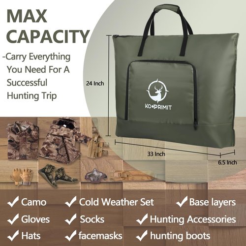 Smell Proof Bag Triple-Layer Scent Control Bag With Shoe Compartment, Waterproof Scent Lock Bags, Scent Free For Hunting Clothing Accessories