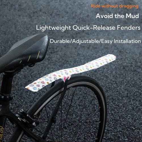 SUKOUSRAM Bike Fender Adjustable Bicycle Mudguard Universal Rear or Front Mud Guard Fenders for Mountain Road Gravel Bikes Full Cover Thicken & Widen,The Starry Sky