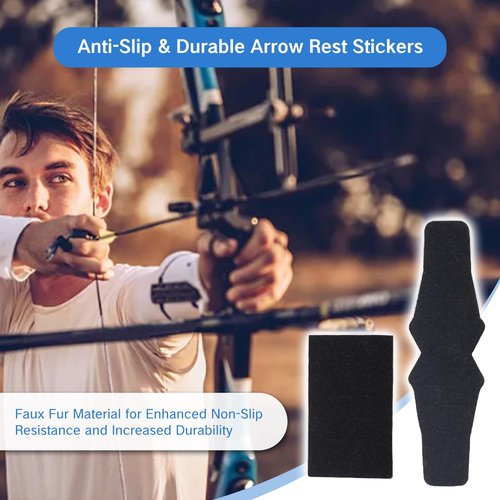 NIIIYTYB 4 Set Arrow Rest Felt Arrow Drop Away Tape Quality Design for Compound Bows, Recurve Bows Archery Grip Sight Felt Pad Anti-Slip Sticker for HDX Arrow Rest
