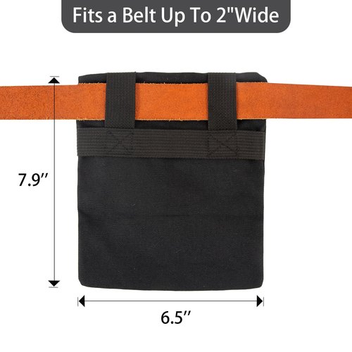 Belt Zipper Pouch,EDC Belt Pouches Bag for Men Women Compact EDC Pouch YKK Zippers,Heavy Duty Belt Wallet,Black Waist Pack for Hiking Traveling Outdoors, Waterproof Canvas Anti-Theft Pickpocket (M)