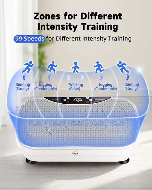 Vibration Plate Exercise Machine for Lymphatic Drainage & Weight Loss, 330 Lbs Capacity Whole Body Shake Machine with Resistance Band & LCD Display, Bluetooth, Home Workout Equipment for Women Men