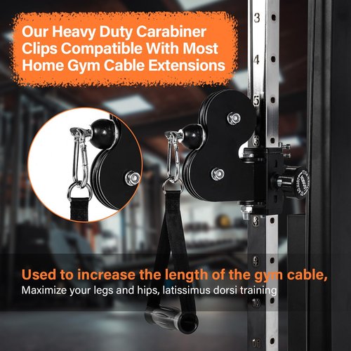 Stainless Steel Spring Snap Hook Carabiner 304 Stainless Steel Clips Compatible with Bowflex Home Gym Accessories for LAT/Tricep Pull Down and Leg Extensions Machine 2.38" Set of 2