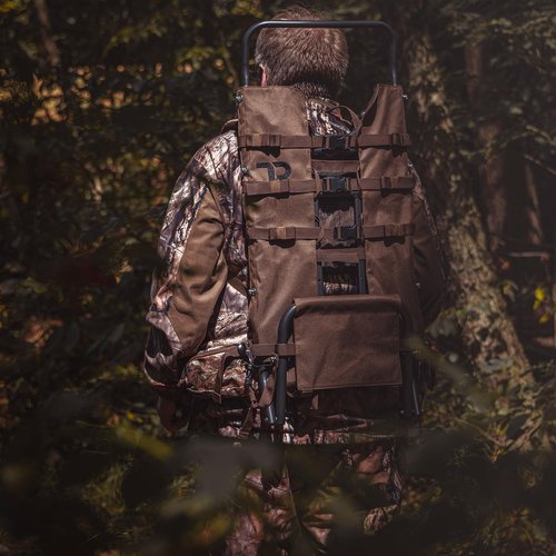 TR Aluminum External Frame Backpack with Adjustable Height for Extra Large Load Hunting Hiking Design, Camouflage