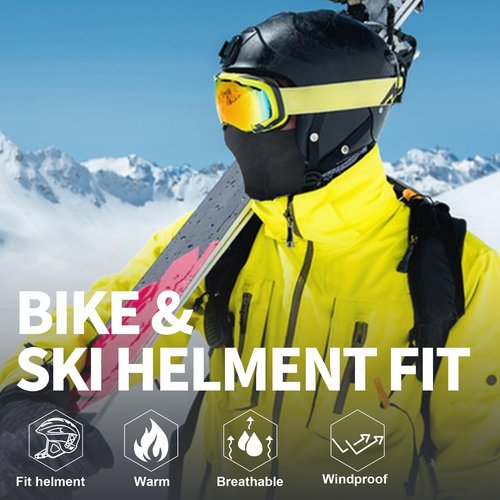 Eco-daily Balaclava Ski Mask Face Mask for Men Balaclava Fleece Face Cover Thermal Winter Balaclava for Cycling Hunting Grey