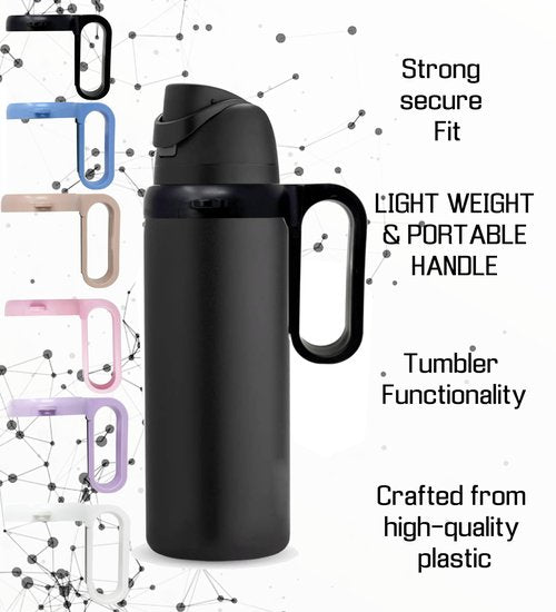 Bottle Handle for Owala FreeSip 24oz 32oz 40oz – Strong Plastic Water Bottle Holder, Durable Easy Carry Accessory for Running, Jogging, Gym, Hiking, and Drinking While Driving & More