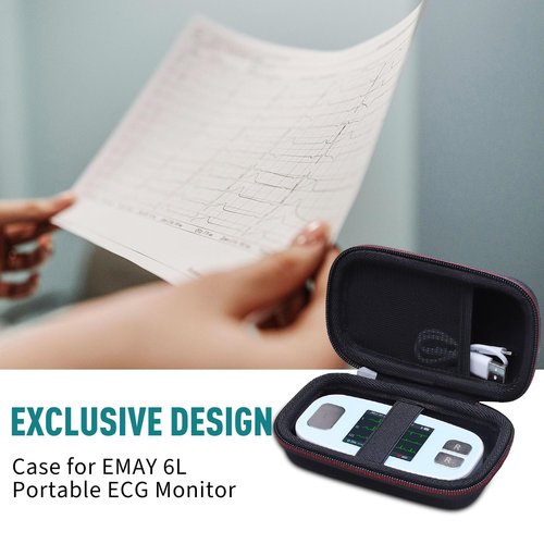 LTGEM Hard Case Compatible with EMAY 6L Portable ECG Monitor (Case Only)